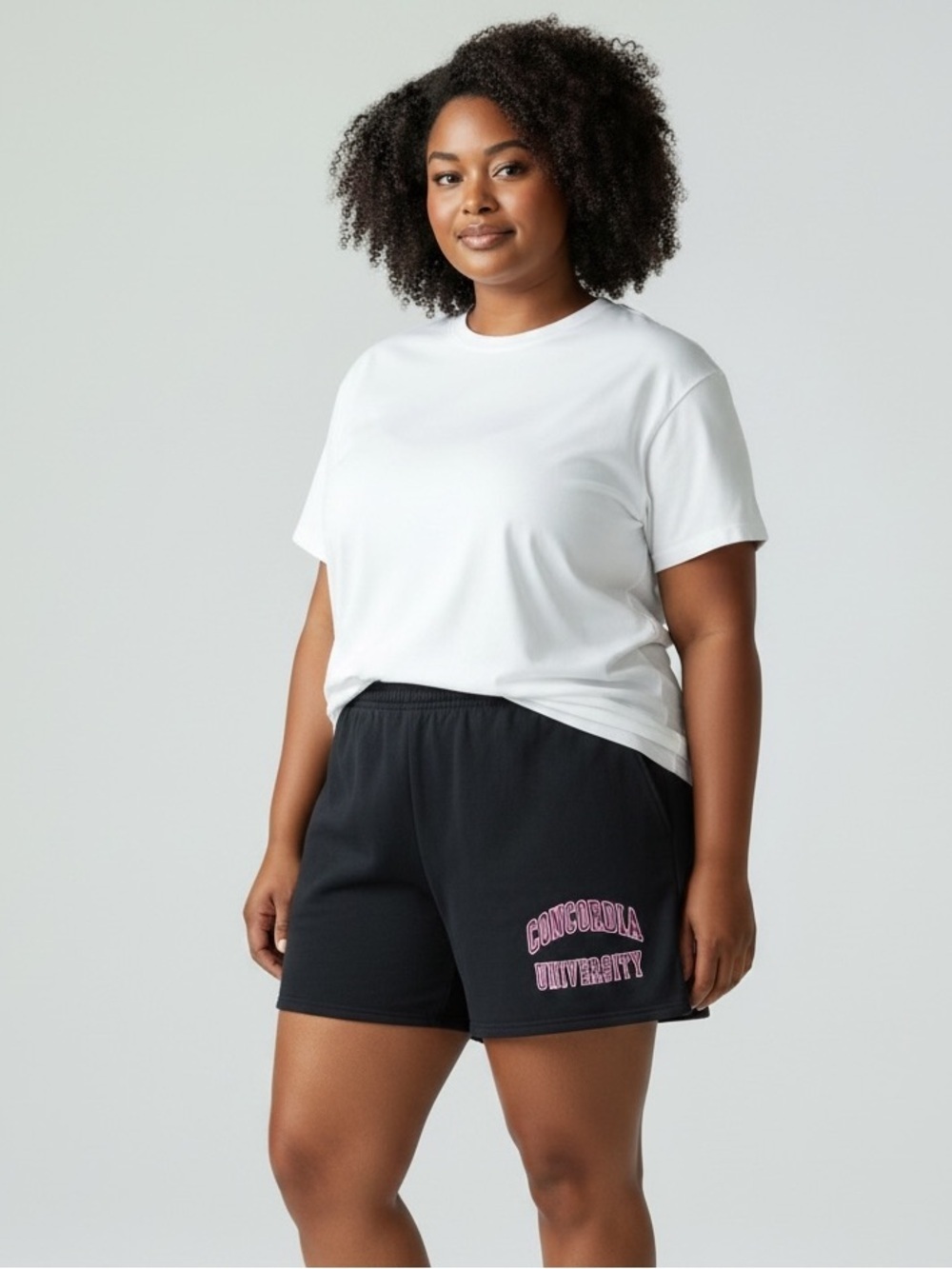 Concordia University Black Varsity Sweat Shorts Size XL
